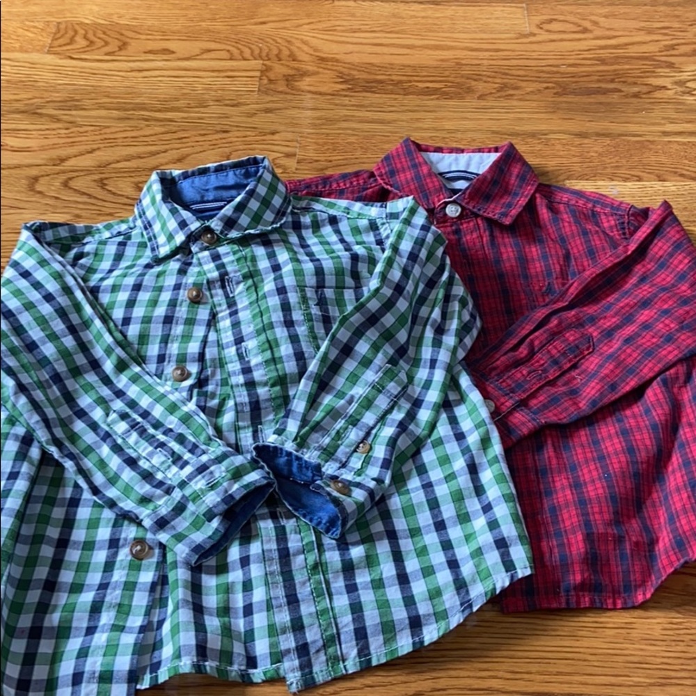 Nautical Plaid Oxford Shirts (Set of 2)